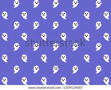 Halloween Background - spooky ghost textures with blue background