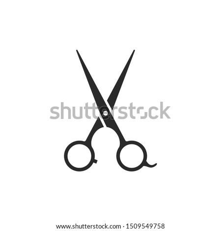 Scissors Icon Logo Vector Illustration.