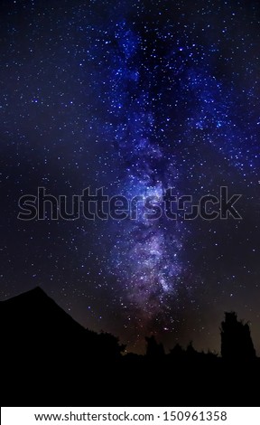 Night sky with milky way and other stars.