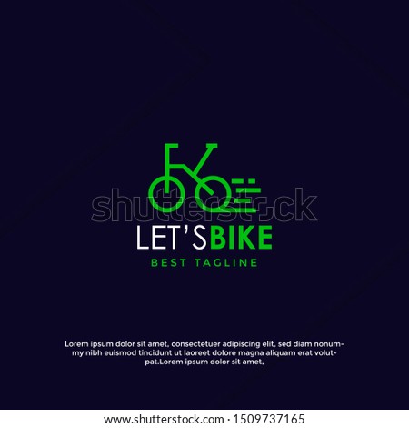 Bicycle logo design template, bike community logo design