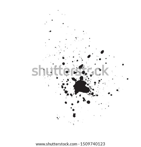 vector brush strokes circles of paint on white background. Grunge round with brush. Vector Illustration.
