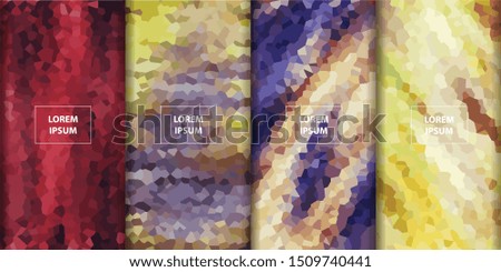 Colorful Geometric mosaic abstract background. Pattern with different shapes for Wallpaper, screen, mobile app, banner, flyer.