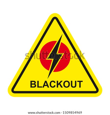 Blackout icon. Power outage icon.  Royalty-Free Stock Photo #1509854969