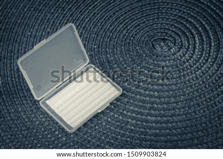 Wax for braces. Dental care products. Dental Orthodontic Materials. Royalty-Free Stock Photo #1509903824