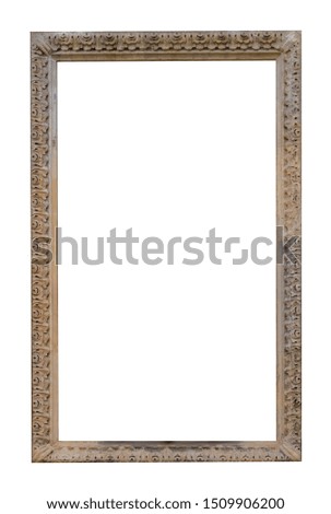 gypsum frame for pictures and mirrors on a light background.