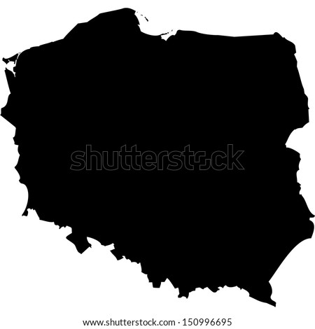 High detailed vector map - Poland  Royalty-Free Stock Photo #150996695