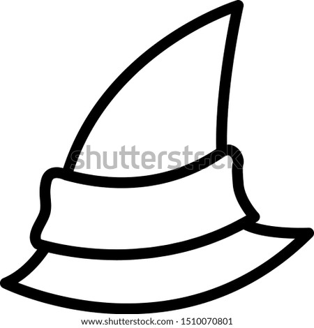 flat icon of hat in vector design