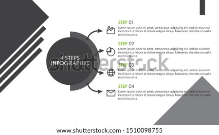 Modern vector illustration Infographic design template with icon and 4 options or steps. Can be used for process, presentations, layout, banner,info graph