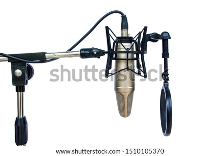 recording microphone Studio isolated on a white background