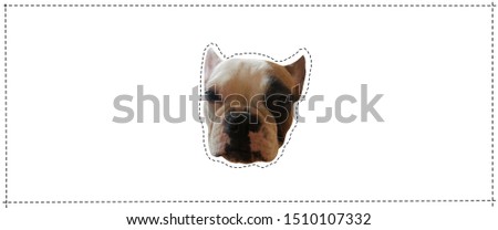 Adorable French Bulldog Logo. This is Frenchie Series in portrait photo style. You can bring him and create him on your product or any you want. It's suitable for use as a logo, symbol, signage.