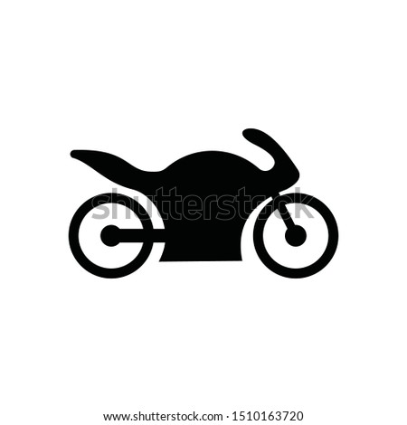 Motorcycle, simple icon. isolated on white. Vector illustration