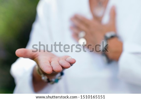 Giving Virtue Practice. Hand Gesture. Royalty-Free Stock Photo #1510165151