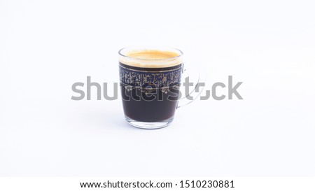 fast drink coffee juice on white background