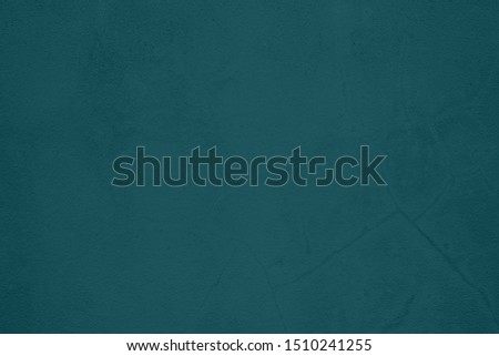 Turquoise Blue Painting on Stucco Wall Texture Background.