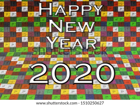 Happy New Year 2020 abstract colorful background