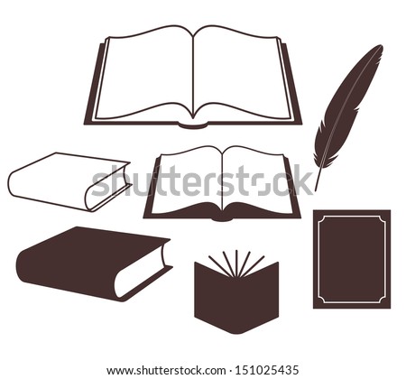 Book. Set. Vector illustration