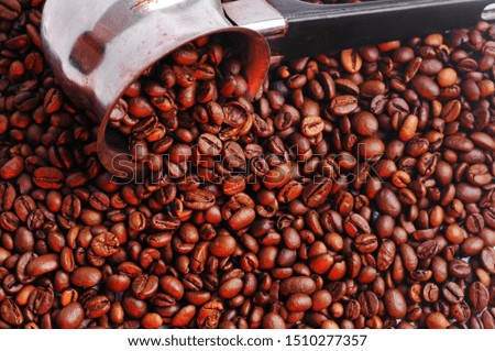 
Black coffee beans studio shot