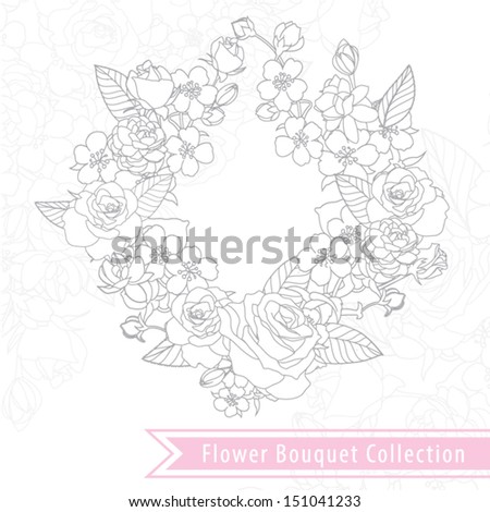 square flower bouquet   