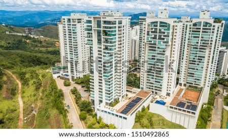 Group of luxury buildings on a mountain