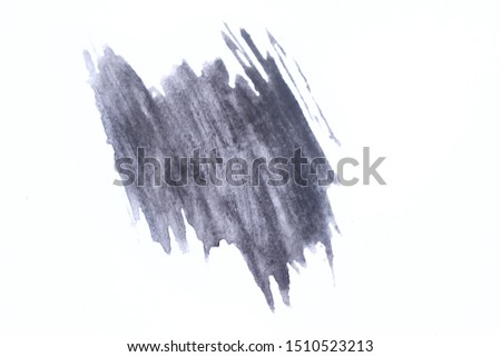 Paint Black Water Color White Background 