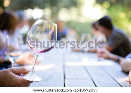 glass wine background selective focus and blurry Royalty-Free Stock Photo #1510592039