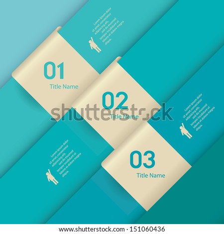 Design clean number banners template/graphic or website layout/timeline. Vector.