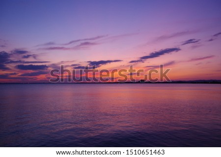 Сolorful sunset on the sea Royalty-Free Stock Photo #1510651463