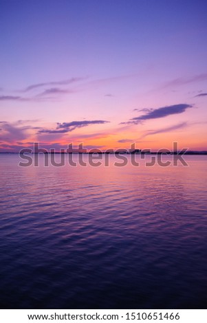 Сolorful sunset on the sea Royalty-Free Stock Photo #1510651466