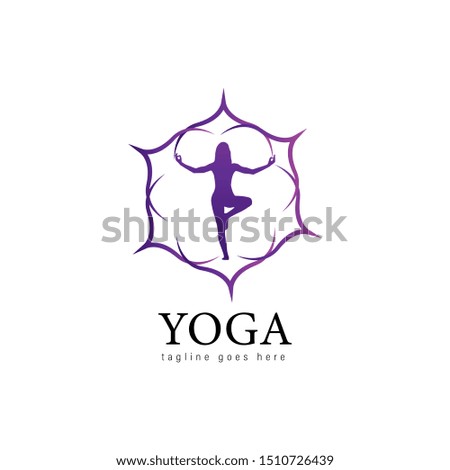 yoga logo design, icon design template elements