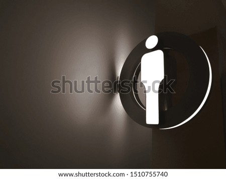 The human right represented by icon of human and also restroom sign for man