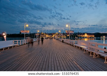 Sopot Molo Pier and Marina, Poland, Baltic Sea