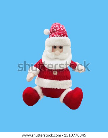 Merry Christmas series - Santa Clause isolated on blue background