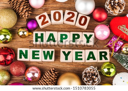  Empty copy space for inscription. Idea of happy new year 2020 holiday. merry christm