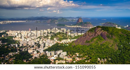Buildings at the waterfront, Guanabara Bay, Rio De Janeiro, Brazil