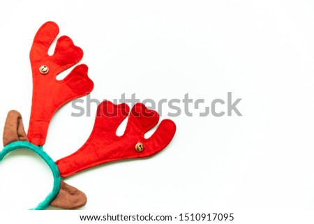 Reindeer antlers isolated in white. Christmas concept.