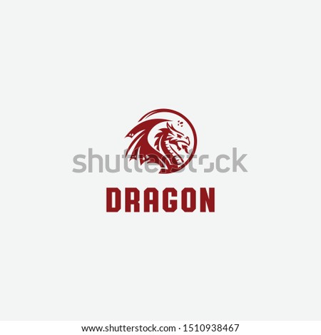 Red Dragon Logo Design Template