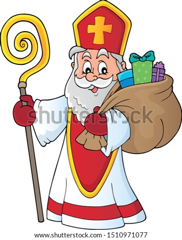 Saint Nicholas topic image 4 - eps10 vector illustration.