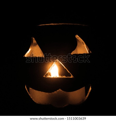 Halloween pumpkin. Made with a ceramic Halloween pumpkin.