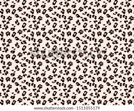 small pink leopard illustration pattern design