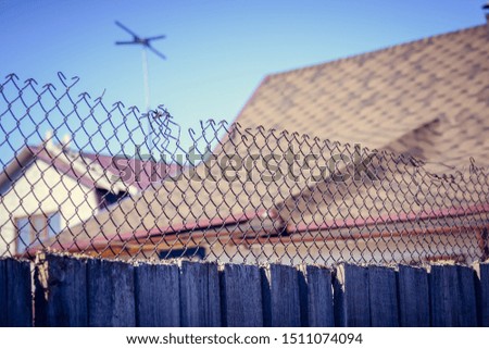 Iron mesh installed on the fence to protect the territory of the house