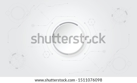  Grey white Abstract technology background with various technology elements Hi-tech communication concept innovation background Circle empty space for your text
 Royalty-Free Stock Photo #1511076098