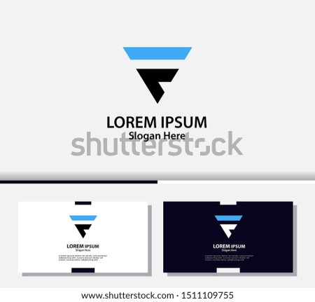 Letter F with arrow modern logo and icon. vector design template element.EPS10