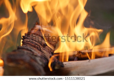 Pictures of fire during a roadtrip to sweden. Macro photographie of ember, fire and firewood in combination with grass and dirt.