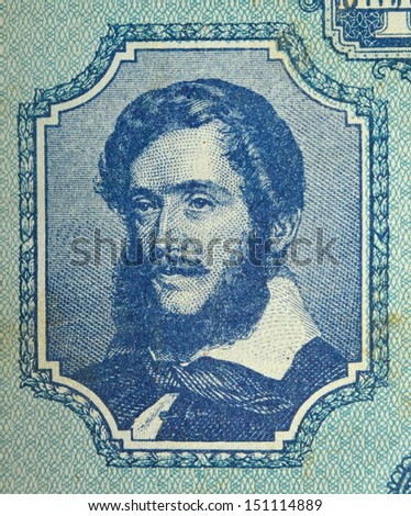 Vintage elements of paper banknotes, Hungary
