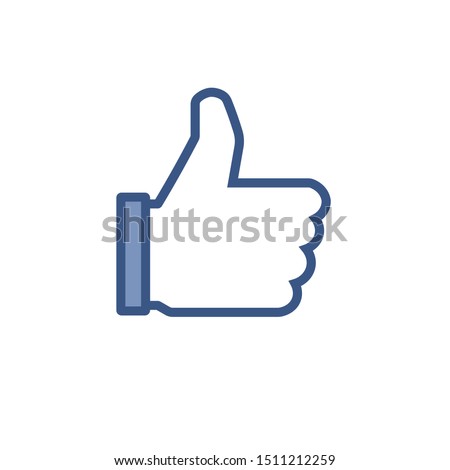 thumbs up vector illustration in flat style.isolated on white background.10 eps
