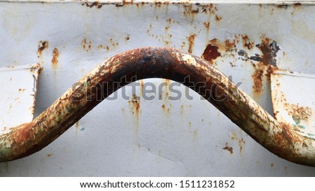 Detailed close up view on old rusty metal surfaces with lots of corrosion in high resolution