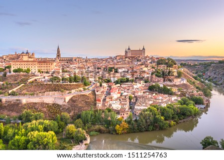 Toledo, Spain old town at dawn.
