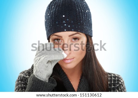woman with flu 