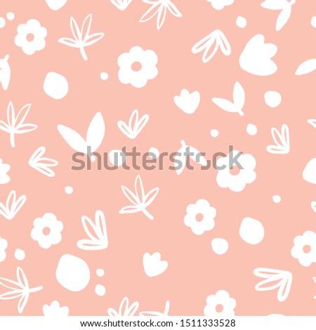 spring doodle flower seamless pattern perfect for kids pattern, baby clothes, baby blanket, baby dress, fabric and textile pattern