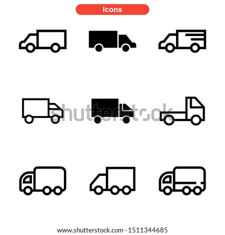 truck icon isolated sign symbol vector illustration - Collection of high quality black style vector icons
